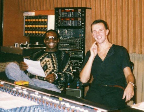 Ondřej Soukup a Charles Shaw při nahrávání hudby k filmu Bony a klid 1986 (500 x 390)