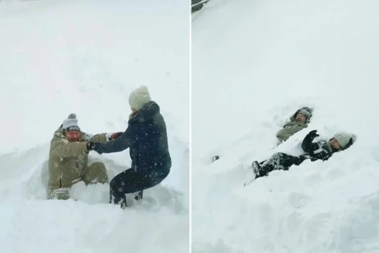 Video, na kterém si manželé, kteří jsou spolu už 28 let, hrají na sněhu, se stalo hitem internetu