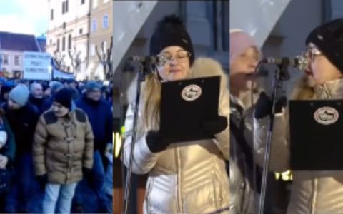 Drama na protestu v Trenčíně: Žena nečekaně vstoupila na pódium a konfrontovala řečnici (VIDEO)