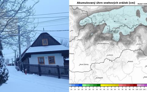 Slovensko zasáhlo sněžení, mrazivé počasí bude pokračovat