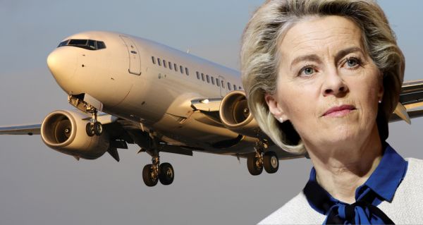 Šokující incident: Letadlo s Ursulou von der Leyen muselo přistát s papírovými mapami! GPS údajně vyřadil ruský útok