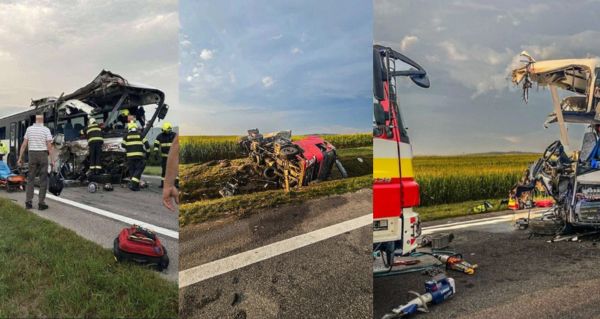 Tragédie na východě Slovenska: Autobus se srazil s kamionem, zasahoval i vrtulník