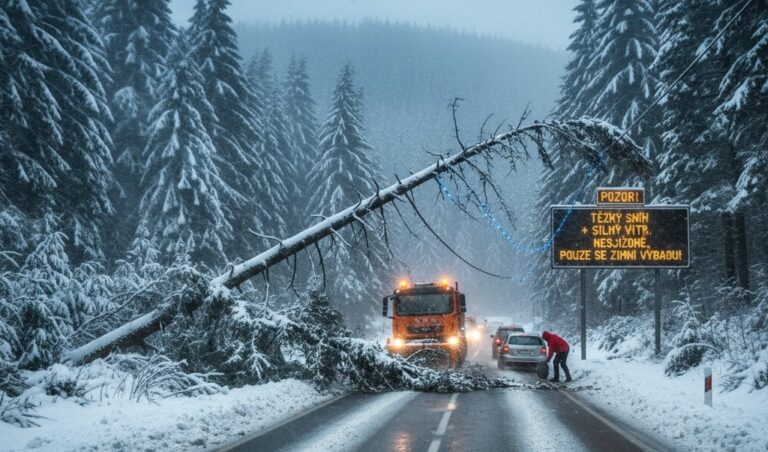 Do Česka dorazí AŽ 20 CM TĚŽKÉHO SNĚHU a LÁMAJÍCÍ VÍTR! ČHMÚ vydal nekompromisní VÝSTRAHU, která začíná ZA PÁR HODIN!