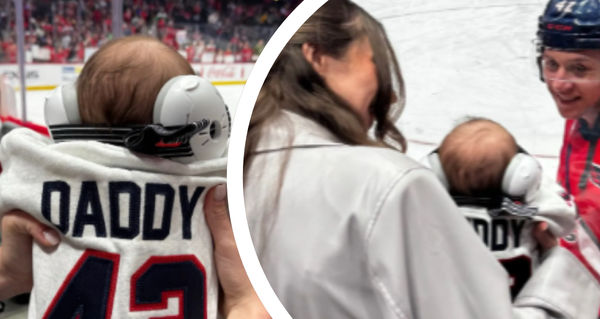 Tuhle fotku musíte vidět: Dcérka hokejisty Martina Fehérváryho přímo na zápase NHL
