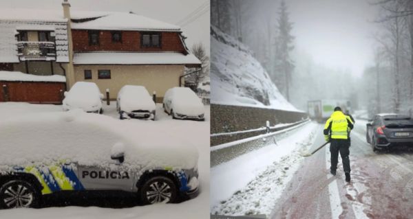 Šok na konci března: Slovensko zasypal sníh a doprava kolabuje