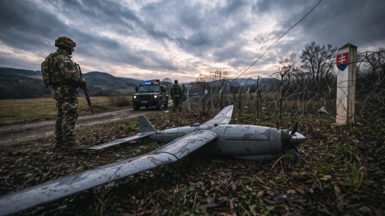 Mimořádné: Dron spadl těsně u hranic Slovenska, armáda v pohotovosti
