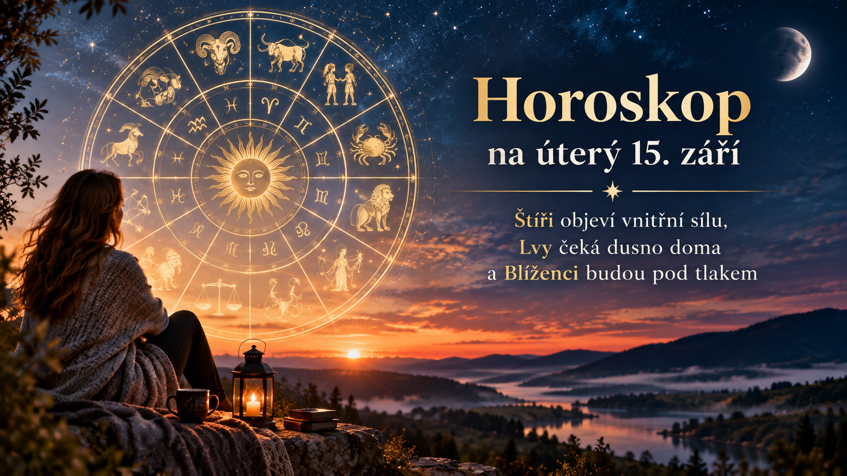 Horoskop na úterý 15. září: Štíři objeví vnitřní sílu, Lvy čeká dusno doma a Blíženci budou pod tlakem