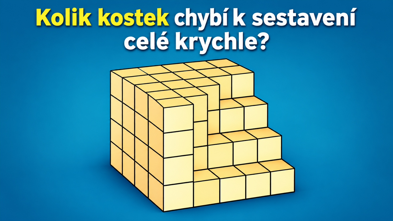 Kolik kostek chybí? Tahle hádanka vypadá jednoduše, ale většina lidí se při počítání splete