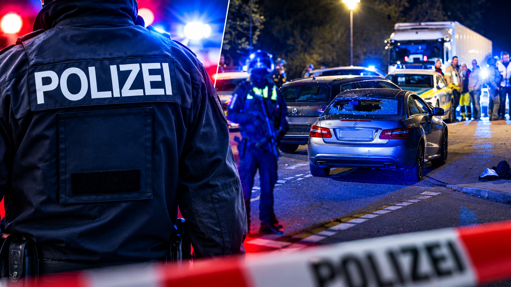 Noční drama u Hannoveru: BMW úmyslně najelo do skupiny lidí, policie po voze střílela. Osádka unikla